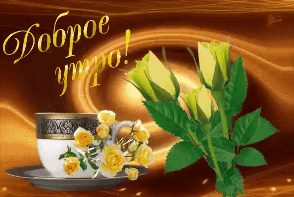 Доброе утро, прими эти желтые тюльпаны