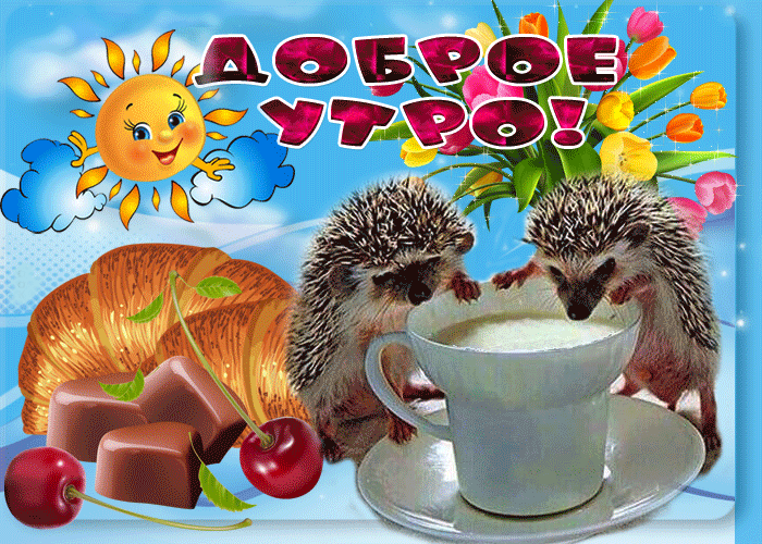 Доброе утро солнечная открытка