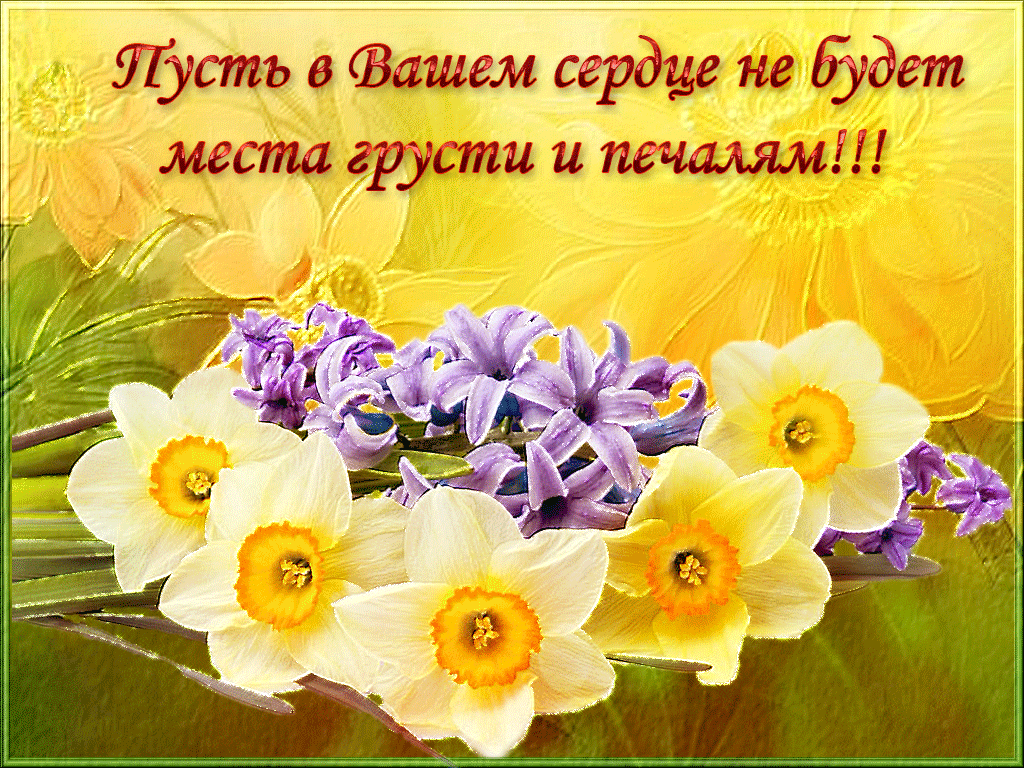 Пусть в вашем сердце не будет места грусти и печалям